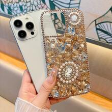 适用于 17/15/12/XS/14/13 Pro Max 的奢华闪亮水钻保护壳，防摔，水果图案设计。 - 彩色 - 查看 2