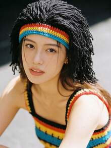 1 pieza Gorro de punto con rastas divertido, gorro de fiesta unisex de hip hop, gorro de peluca de punto personalizado y único, adecuado para fiestas y uso diario en invierno para hombres - Gorro de lana con rastas - Ver 6