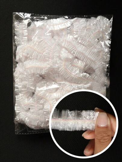 100pcs/Pack Disposable Food Wrap, Shower Head Cover, Multi-Purpose Shrink Wrap Bags, Disposable Shoe Covers, Thick Kitchen Food Wrap, Refrigerator Food Cover, Elastic Stretchable Cover