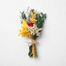 1pc Mixed Artificial Mini Flower Bouquet, Handmade Bohemian Style Artificial Flowers, Durable Artificial Small Flower Bouquet, For Home Tabletop Decor, Bridal Shower Gifts, Gift Wrapping, DIY Crafts, Wedding Decoration - Multicolor - View 14