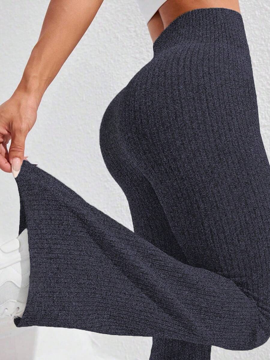 Vacation Outfits For Women, Flared Pants, Wide Leg Pants, Club Outfits For Women, Yoga Pants - Navy Blue - View 1