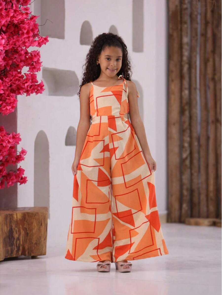 Macacão longo estampado infantil juvenil menina adolescente