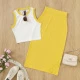 Blanco y amarillo