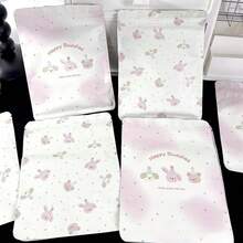 50个/包派对礼品包装袋，节日礼品自封袋，装饰礼品包装袋，高端兔子图案礼品袋，适合女士小礼品包装，节日、派对、生日礼品包装，以及日常收纳袋和塑料自封袋。 - 包裝袋 - 查看 5