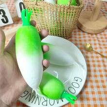 2pcs Simulation Radish Squeeze Toy, Slow Rebound Stress Relief Squeezing Ball, Creative Gadget - Multicolor - View 2