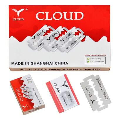 Lưỡi dao cạo hai mặt bằng thép không gỉ cổ điển, lưỡi dao cạo an toàn dành cho nam giới, lưỡi sắc bén và mỏng.