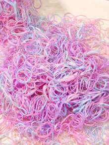500pcs Colorful Disposable Hair Ties, Suitable For Girls' Daily Hair Accessories - Multicolor - View 7