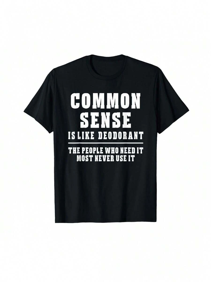 El conocimiento es como el desodorante - Camiseta novedosa y divertida - Negro - Ver 1