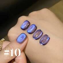 MIANEL GEL Sơn móng tay gel mắt mèo hạt thủy tinh xanh dương mới mùa hè 12ml, sơn móng tay pha lê xanh, đèn UV cho móng tay xanh, làm móng mùa xuân & đông, làm móng ngày Valentine, dụng cụ làm móng tại salon. - Nhiều màu - Xem 9