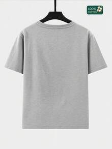 Unisex 100% Cotton Round Neck Short - Sleeve "They Not Like Us" T - Shirt With Lion Graphic - Bold And Distinctive Basic Tee For Summer Men's Tops - Xám - Xem 4