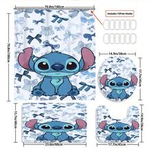 四件套动漫主题浴室套装：包含高清防水浴帘、防滑吸水浴垫和马桶盖。这款套装因其可爱有趣的造型和防滑垫的安全性能而深受儿童喜爱，助您打造一个充满趣味和奇思妙想的浴室空间。 - 卡通 - 查看 5