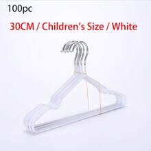 100 chiếc/gói, 10 chiếc/bộ Móc treo quần áo chống trượt chất lượng cao, đúc khuôn bằng nhựa, màu sắc hiện đại, dùng trong nhà - Màu be - Xem 10
