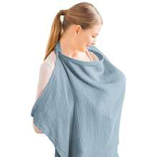Breathable Muslin Nursing Cover, With Rigid Ring Nursing Breastfeeding Cover, Multi-Functional Car Seat Sunshade, Soft Curved Neck Nursing Apron, Lightweight Material Suitable For Warm Weather - Multicolor - View 21