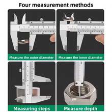 0-150mm Stainless Steel Vernier Caliper - Manual Micrometer, Smooth Sliding, Durable And Easy To Use, Suitable For Industrial, Mechanical, Jewelry Making, No Power Required, Precision Engineering And Handicrafts - A - View 6