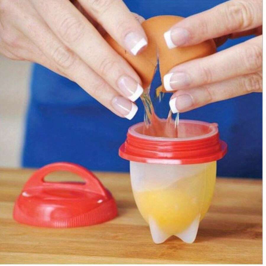4/8pcs Silicone Egg Cooker, Quick Breakfast And Healthy School Snack