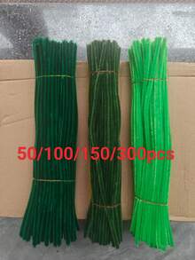 300支绿色管道清洁刷套装，11.8英寸软毛管道清洁刷，三种绿色色调，天鹅绒植绒材质，DIY植绒刷，工艺用品，适用于各种艺术和手工项目 - 彩色 - 查看 7