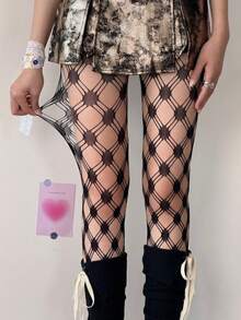 1 đôi tất lưới ren Pháp cỡ lớn, kiểu Lolita dễ thương, phù hợp để mặc hàng ngày, hẹn hò, dự tiệc mùa xuân/thu. - Nhiều màu - Xem 8