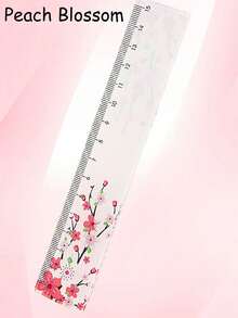 1 chiếc thước kẻ acrylic trong suốt họa tiết hoa tối giản dành cho học sinh vẽ tranh. - nhiều màu - Xem 2
