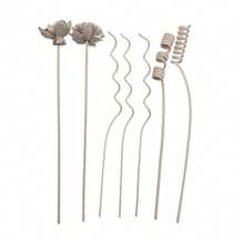 New Wood-Grain Jasmine&Pointed-Leaf Chrysanthemum Reed Diffuser Stick Set, 27cm/10.63" Floral Tops Rattan Aromatherapy Fragrance Sticks, Long-Lasting Indoor Scent Decoration For Home&Office - 7pcs/set - View 8