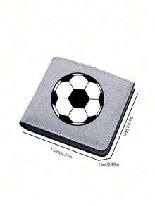 Ví vải in hình tay cầm chơi game hoạt hình nhiều màu sắc, thiết kế độc đáo, nhiều ngăn đựng thẻ, ví đôi có ngăn đựng thẻ tín dụng, nhẹ và dễ mang theo, món quà hoàn hảo cho thanh thiếu niên. - Ví bóng đá - Xem 5