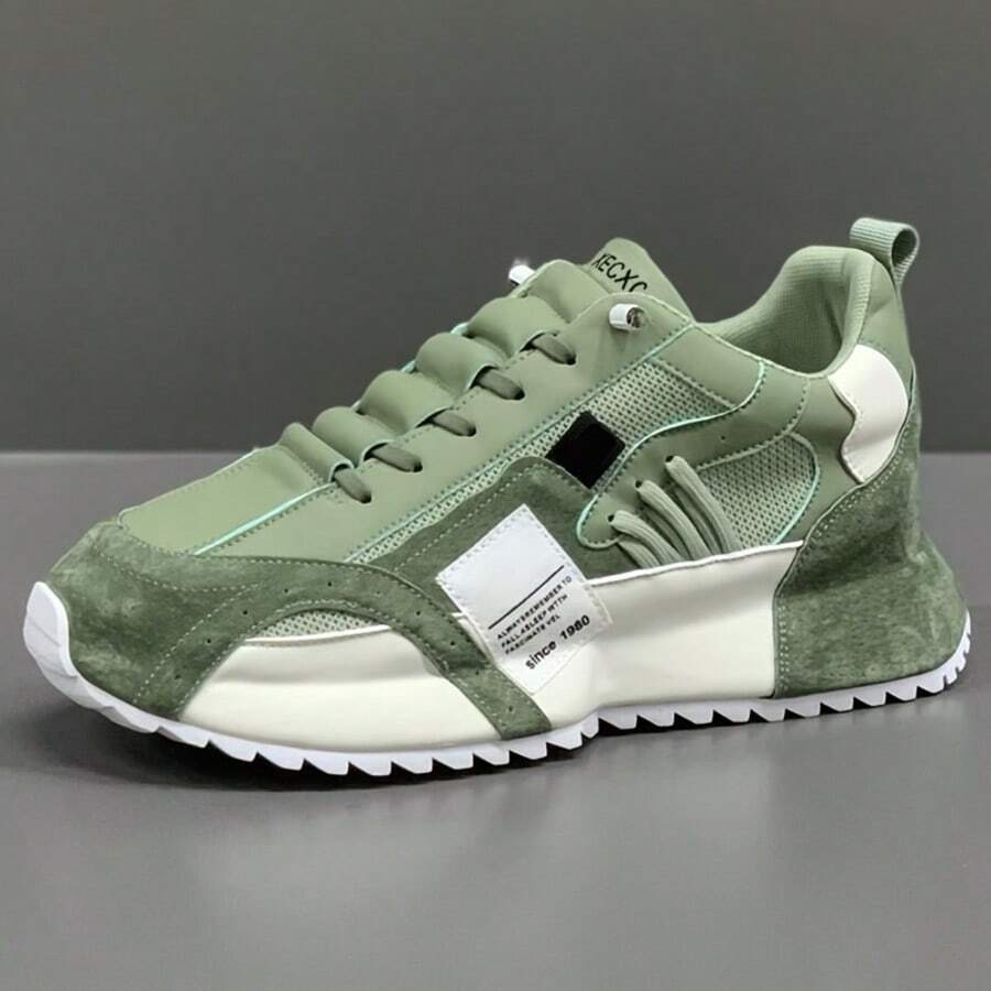 [Size Runs Large, Please Choose Size Based On The Inner Length Data Provided]Men's Retro Dad Sneakers, Breathable Mesh Upper, Anti-Slip Thick Sole Casual Training Shoes, Available In 5 Colors