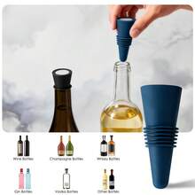 1/2 nút đậy chai rượu và đồ uống bằng silicon mềm, có thiết kế đầu cầm tiện lợi, nút đậy đa năng giúp giữ cho rượu vang và sâm panh luôn tươi ngon. - Nhiều màu - Xem 7