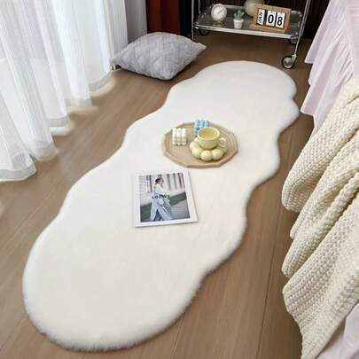 1pc Faux Fur Decorative Carpet, Fluffy Carpet Suitable For Spring/Summer, Autumn/Winter And All Seasons, For Bedroom, Living Room, Dining Room, Bathroom And Foyer, Plush Carpet, Thick Carpet, Furry Carpet, Autumn/Winter Carpet, Decorative Carpet, Bedroom Decor, Small Rug, Carpet, Home Decor, Living Room Carpet, Small Living Room Rug, Bedroom Carpet, Living Room Home Decor, Outdoor Carpet, Washable Carpet
