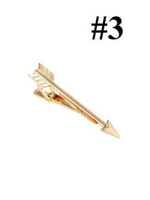 领带夹，领带针，男士父亲节银色领带夹套装，金属扣，商务专业时尚设计 - 彩色 - 查看 12