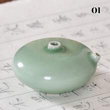 Huichang Rui Ru horno Celadon Inkstone cerámica gota de agua caligrafía taza de tinta cuatro tesoros del estudio estilo chino 2025 nuevo - 01 - Ver 15