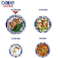 Disposable Plates, Bowls & Cutlery - Blue White - View 2