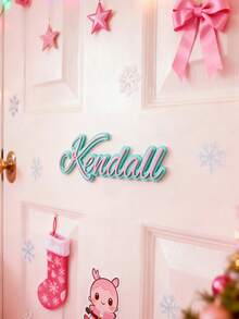 1pc Customized Illuminated Name Plate, Personalized TPU Name Plate, Home Decor Personalized Name Tag With Lighting Effect, 3D Printed, Personalized Bedroom Or Indoor Decor, Easy To Hang And Install, Suitable For Room, Wall, Door, House, Bedroom Decoration, Most Practical Item. - Multicolor - View 5