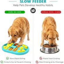 Dog Puzzle Toy, Interactive Treat Puzzle IQ Training Mental Stimulation, Non-Slip Slow Feeder Enrichment Boredom Buster Puppies Small Medium Large Dogs Cats, Blue - Blue - 查看 3