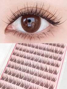 36pcs/120pcs Glue-Free Eyelash Extensions, Mink Lashes, Natural Look, Segmented Single Cluster (Random Bottom Card) - C - View 3