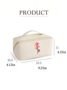 1 chiếc túi đựng mỹ phẩm bằng da PU hai lớp chống thấm nước, dung tích lớn, họa tiết mèo dễ thương, túi đựng đồ du lịch đa năng, hộp đựng đồ trang điểm, túi đựng đồ vệ sinh cá nhân, vật dụng cần thiết khi đi du lịch. - Nhiều màu - Xem 10