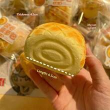 1个可爱仿真流动心形菠萝面包软捏玩具，缓慢回弹，可舒缓压力，逼真食物造型，适合成人，缓解焦虑的神奇礼物 - 彩色 - 查看 5
