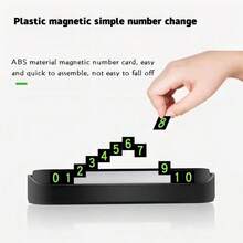 Magnetic Reversible Car Parking Card, Compact Car Accessories With Reversible Phone Number Display, Heat-Resistant, Prevents Harassment - A - View 2