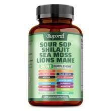 Buporai 24-In-1 Sour Sop, Shilajit, Sea Moss & Lions Mane Supplement, 120 Capsules, With Ashwagandha, Turmeric, Collagen, Black Seed Oil, For Immune, Energy & Overall Wellness - 120 Capsules - 查看 10