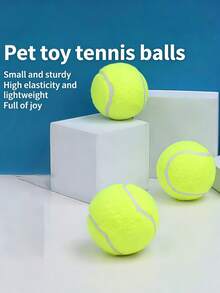Dog Tennis Ball, Anti-Bite Fetch Toy, Floating Interactive Training Ball, Durable Chew Toy For Small/Medium/Large Dogs, Outdoor Retrieving Pet Toy - Multicolor - View 7