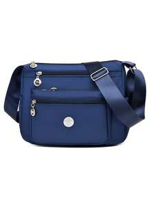 Elegant Minimalist Women's Crossbody Bag, Fashionable Casual Shoulder Bag, Multi-Pocket Design | Large Storage Capacity | Lightweight Nylon Fabric | Daily Shopping And Commuting | Versatile Casual Women's Bag | Multi-Compartment Organized Storage - Multicolor - View 14