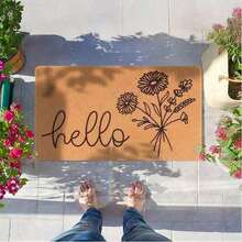 Flannel Hello Spring Door Mat For Front Door Welcome Matt Outdoor With Wildflower Bouquet Doormat Indoor Entrance With Flowers, Perfect Home Floral Decor,16x24" - thiết kế theo hợp đồng - Xem 4