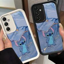 MINISO Disney Stitch Blue Marble TPU Phone Case, Elegant Cartoon Protective Cover For Samsung S26 Ultra/S26 Edge/S26 Plus/S26/S25 Ultra/S25 Plus/S25/S25FE/S25Edge/S24Ultra/S24Plus/S24/S24FE/S23FE/S23Ultra/S23Plus/S23/S22Ultra/S22Plus/S22/S21Ultra/S21Plus/S21/A15/A16/A17//A23/A24/A25/A26/A33/A34/A35/A36/A52/A53/A54/A55/A56/A71/A72/A73/Stocking Stuffers The Girlfriend - Black - View 4