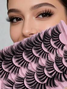 谁说25毫米就不自然？这款7对装的蓬松卷翘假睫毛套装，让你的日常约会眼妆魅力四射，动感十足。 - 查看 1