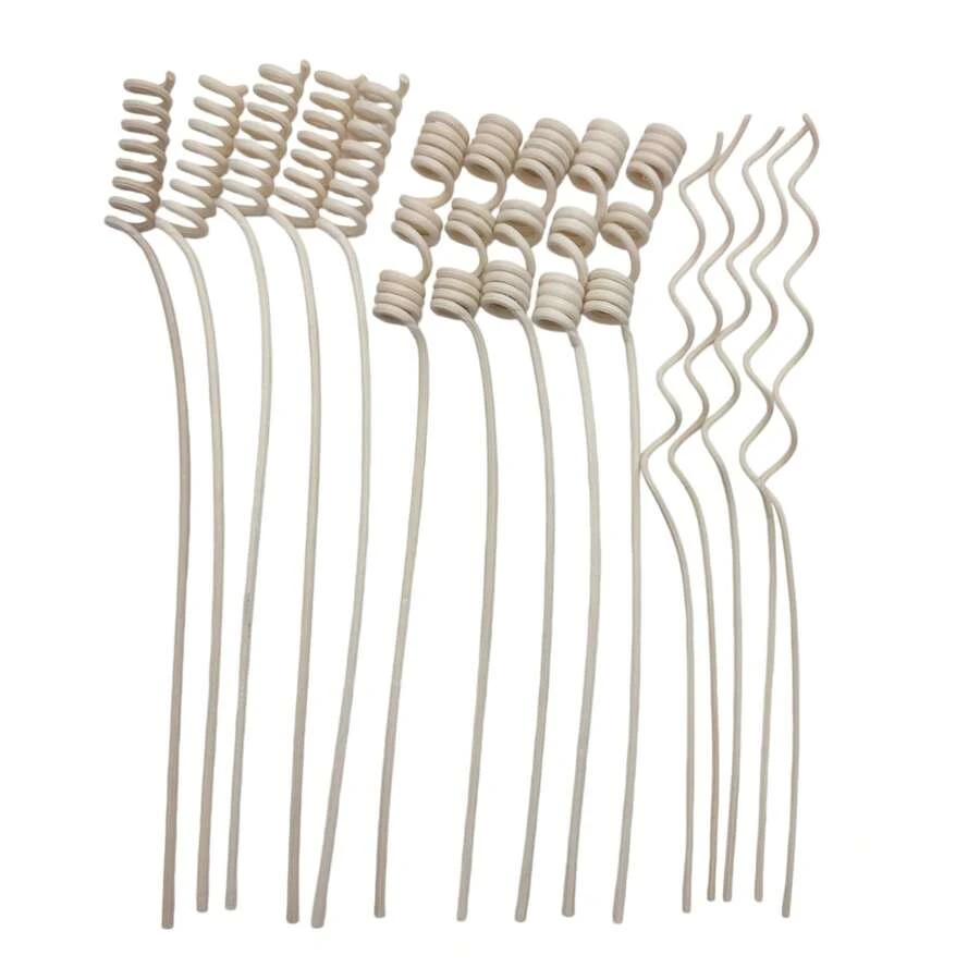 Mixed Curly Reed Diffuser Sticks, Spring-Coiled Bent Fragrance Reeds For Long-Lasting Aromatherapy Diffusion, DIY Essential Oil Diffuser Replacement Refill Sticks - Mixed 15pcs - View 1