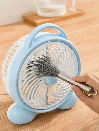 Multi-Functional Long Handle Cleaning Brush, Made Of Stainless Steel, Multi-Purpose Pot Brush, Hanging Pot Brush For Cleaning And Disinfection, Keyboard Brush, Tea Tray Dust Removal Crevice Window Brush, No Power Required, Suitable For Living Room, Bedroom, Bathroom, Kitchen, Furniture, Medium Strength Brush Head