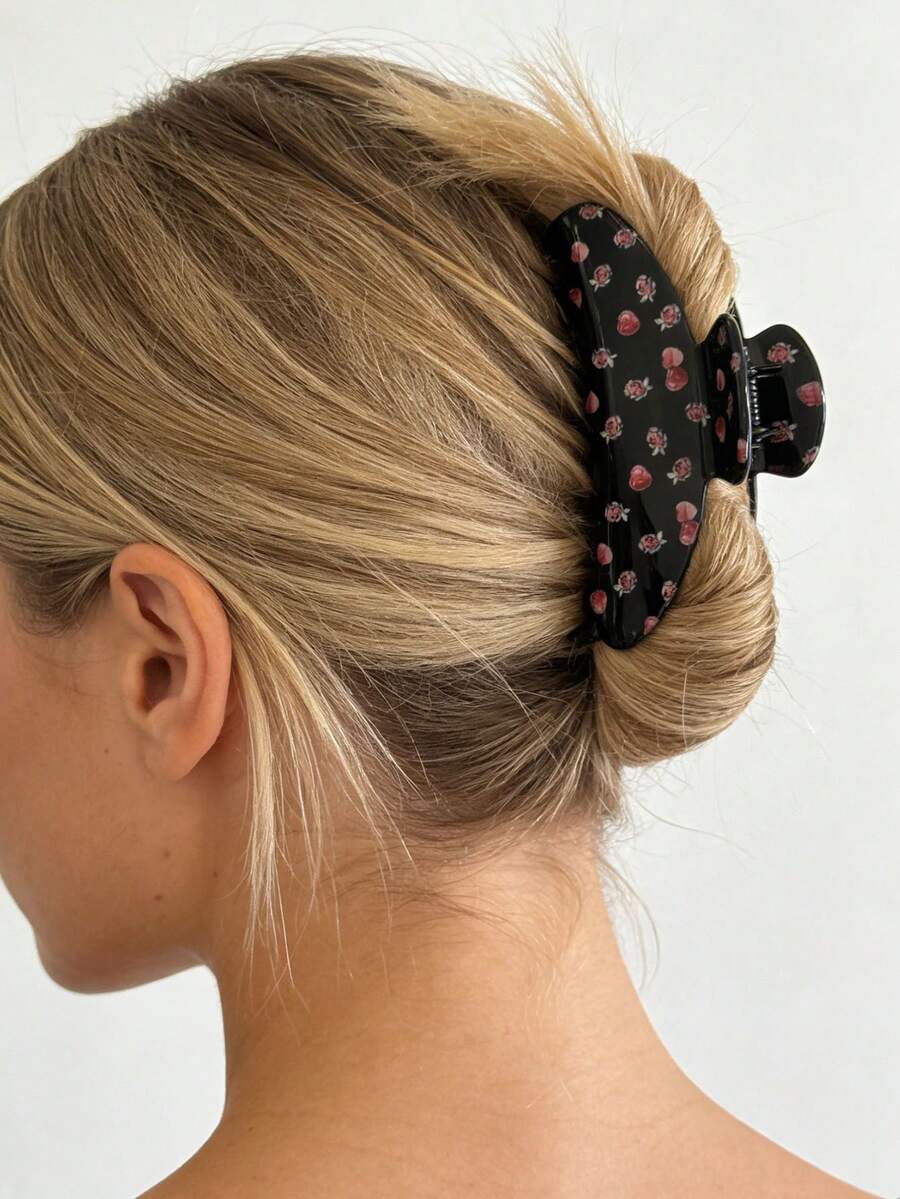 1 chiếc kẹp tóc hình hoa hồng dành cho nữ, kẹp tóc hoa hồng trầm ấm dùng ban đêm, phụ kiện tóc thanh lịch đa năng dùng khi đi làm. - Nhiều màu - Xem 1