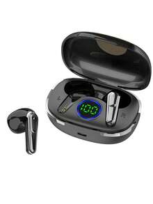 Auriculares inalámbricos verdaderos con cancelación de ruido pasiva portátil, con luz LED - Ver 11