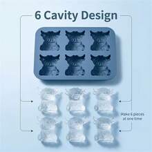 3D Cute Cow Shaped Silicone Tray, Suitable For Whiskey, Cocktails And Baking, Silicone Mold, Also Suitable For Easter And Holiday Decorations - Multicolor - View 10
