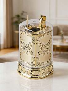 1pc Trending High-End Automatic Pop-Up Toothpick Holder, Suitable For Home, Living Room And Dining Room, European Style Creative Toothpick Storage Box - White - View 11