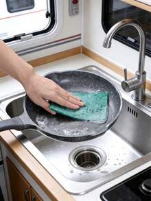1/5/10 piezas Esponjas de lavado de platos engrosadas, Esponjas de limpieza multiusos, Quitamanchas adecuado para platos, ollas, muebles, baño, bañera, fregadero, piso, pared, Artículos de limpieza, Herramientas del hogar, Adecuado para escuela, cocina, baño, hogar - Paño de limpieza de cocina - Ver 9