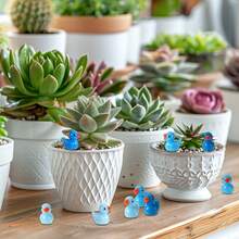 120 piezas de figuritas de pato de resina de color azul cielo artístico - Coleccionables de alta calidad, adecuados para exhibiciones temáticas y manualidades - Multicolor - Ver 3